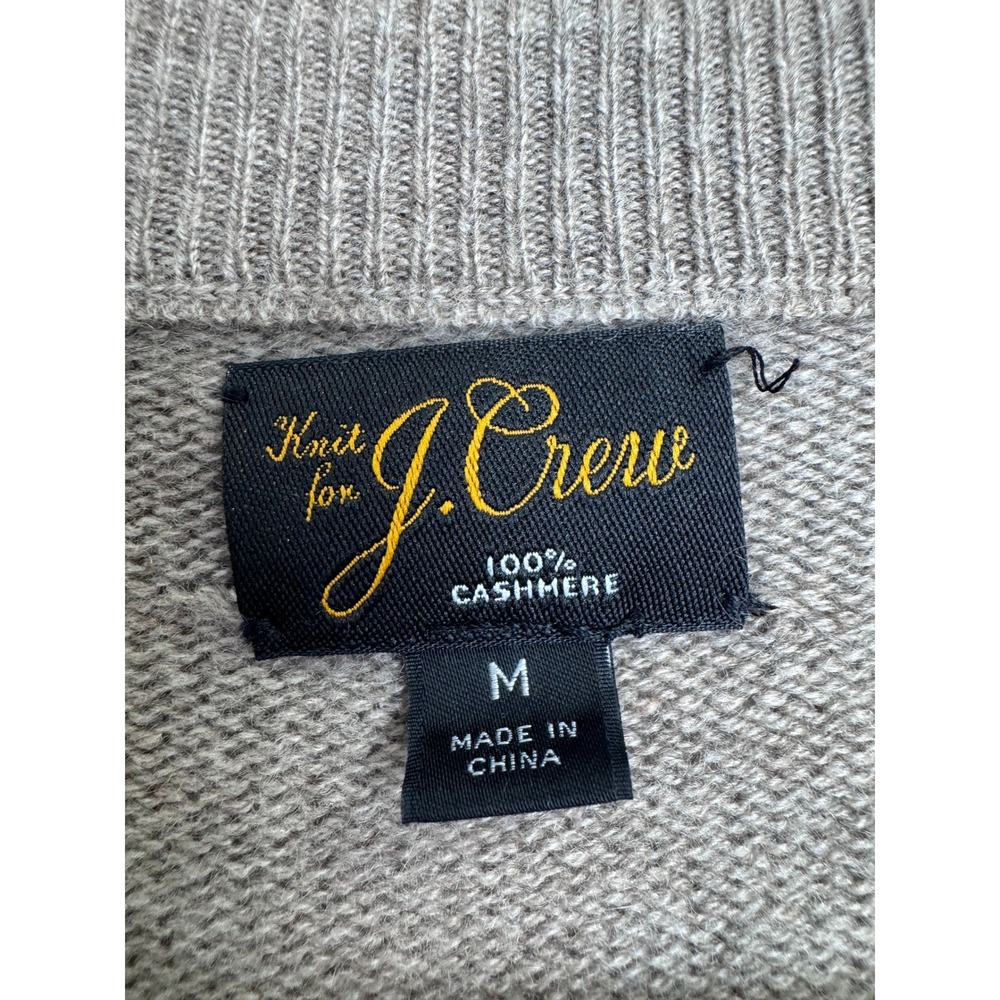 J.Crew Men Brown Cashmere Crewneck Sweater CB520 Medium - Picture 3 of 7